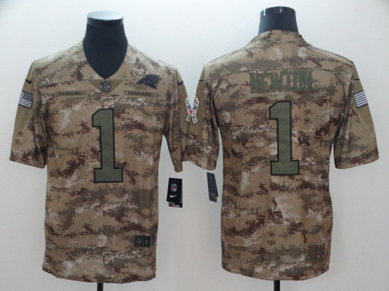 Men Carolina Panthers #1 Newton Camo Nike Vapor Untouchable Limited NFL Jersey